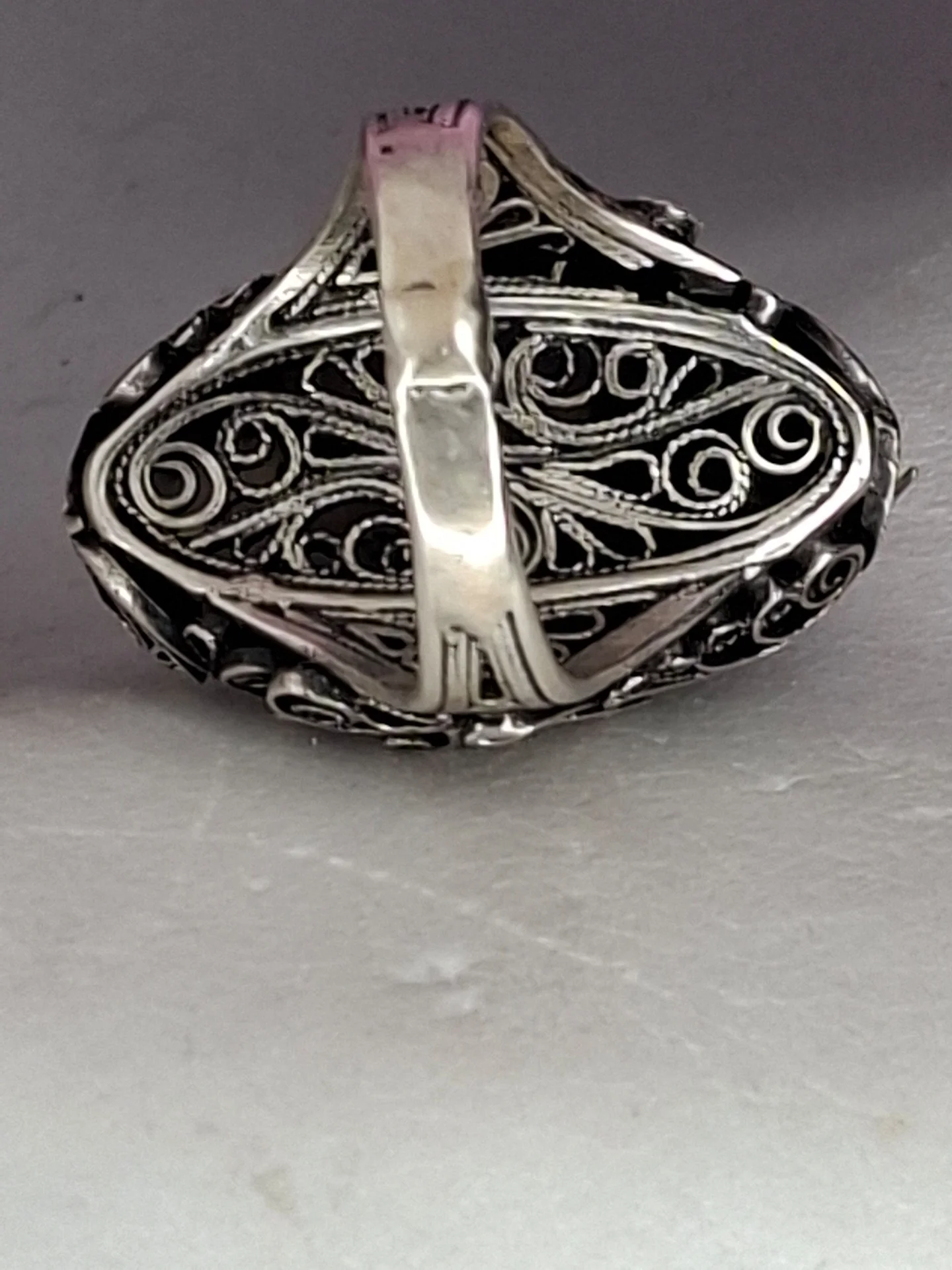 Серебряное  кольцо
вставка аметист
 925 проба - миниатюра 5