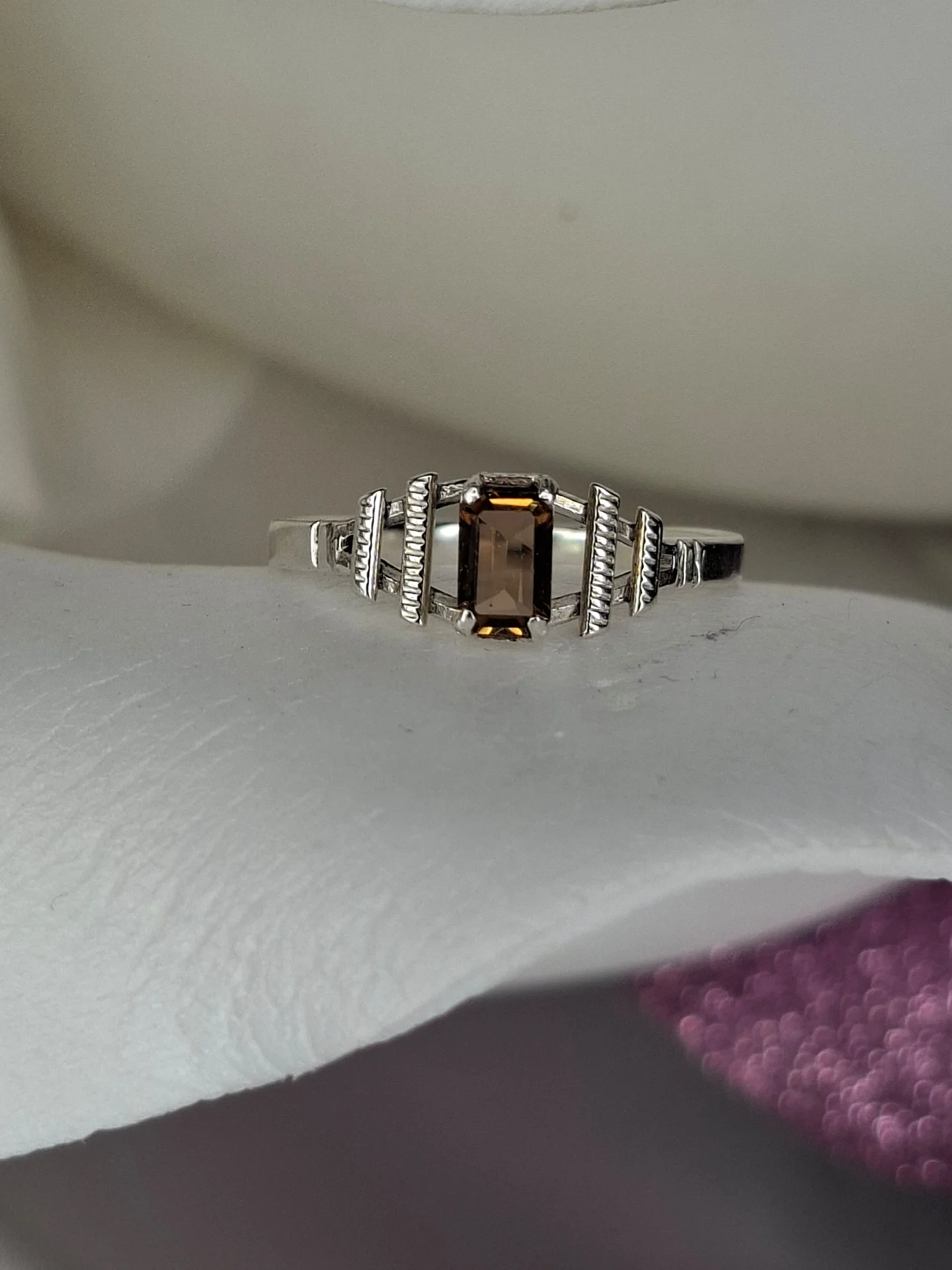 Винтажное  серебряное кольцо  ☆875 проба султанит - миниатюра 2