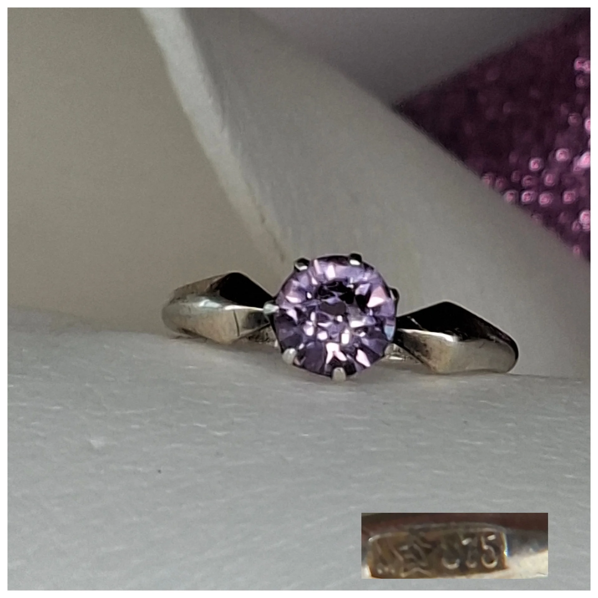 Серебряное кольцо
синт.александрит
☆875 проба - изображение 1
