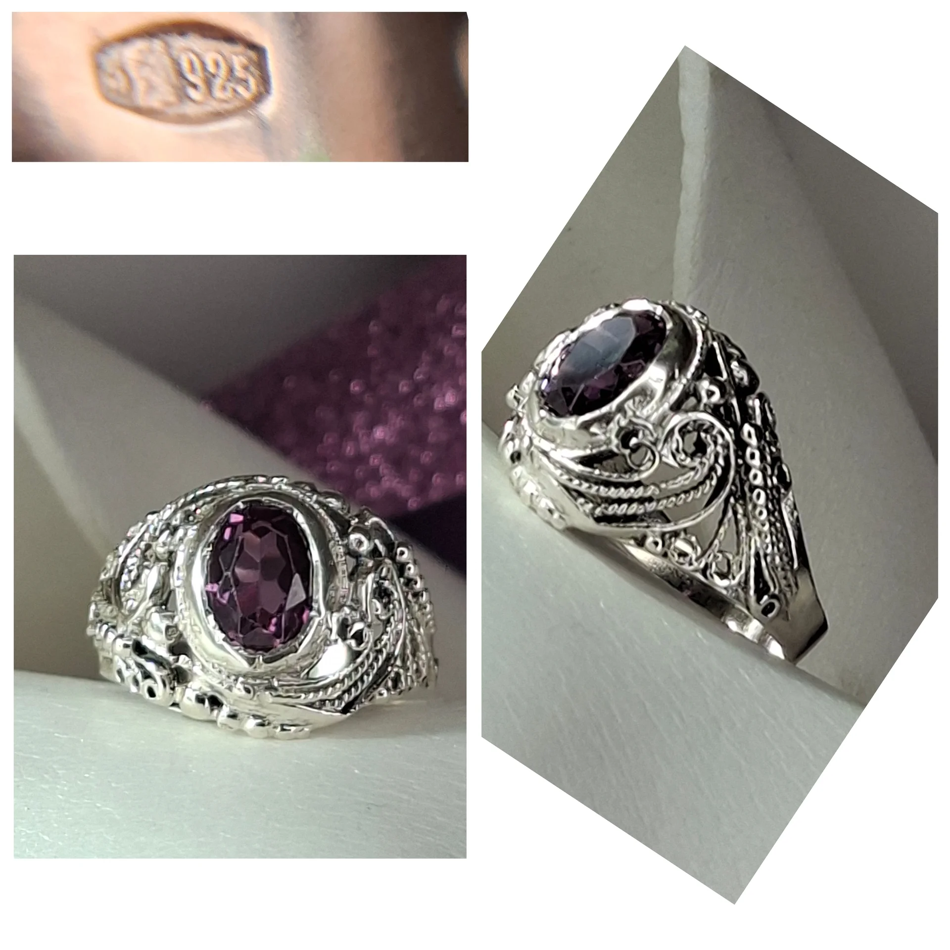Серебряное кольцо,александрит 👑925 - изображение 1