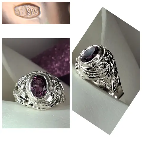Серебряное кольцо,александрит 👑925