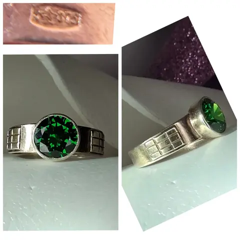 Винтажное  серебряное кольцо  ☆875 проба