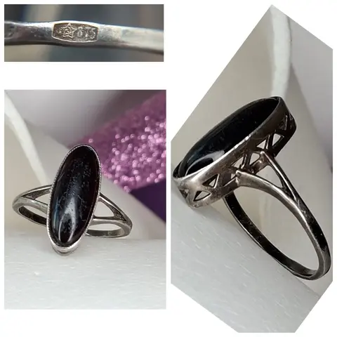 Серебряное кольцо
вставка черный агат
☆875