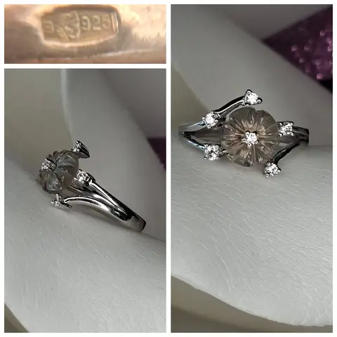 Серебряное кольцо квврц👑925 проба