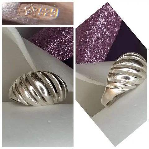 Винтажное  серебряное кольцо Креветка
☆925 проба