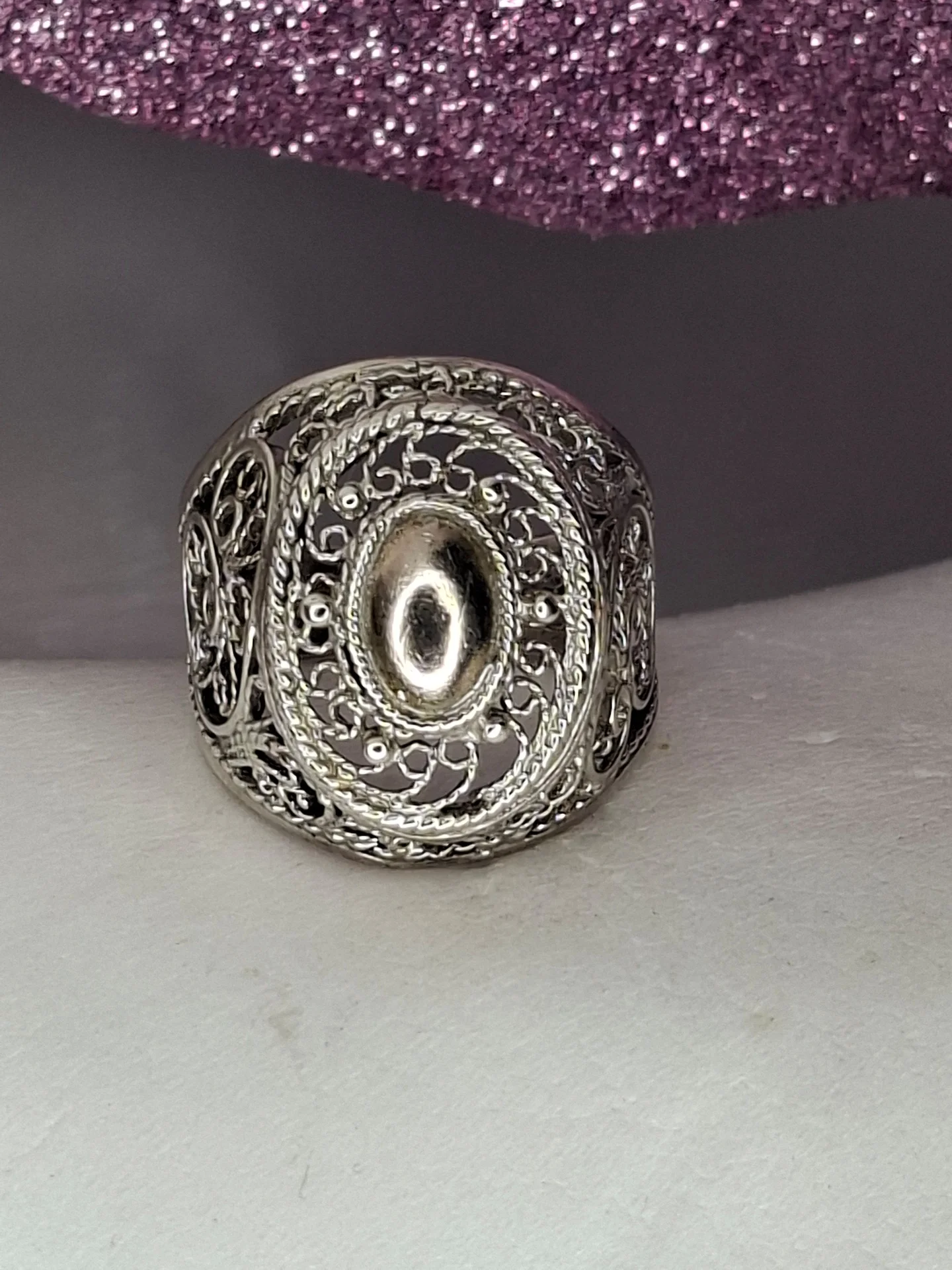 Серебряное кольцо
Ажурная чалма
филигрань 925 про - миниатюра 2
