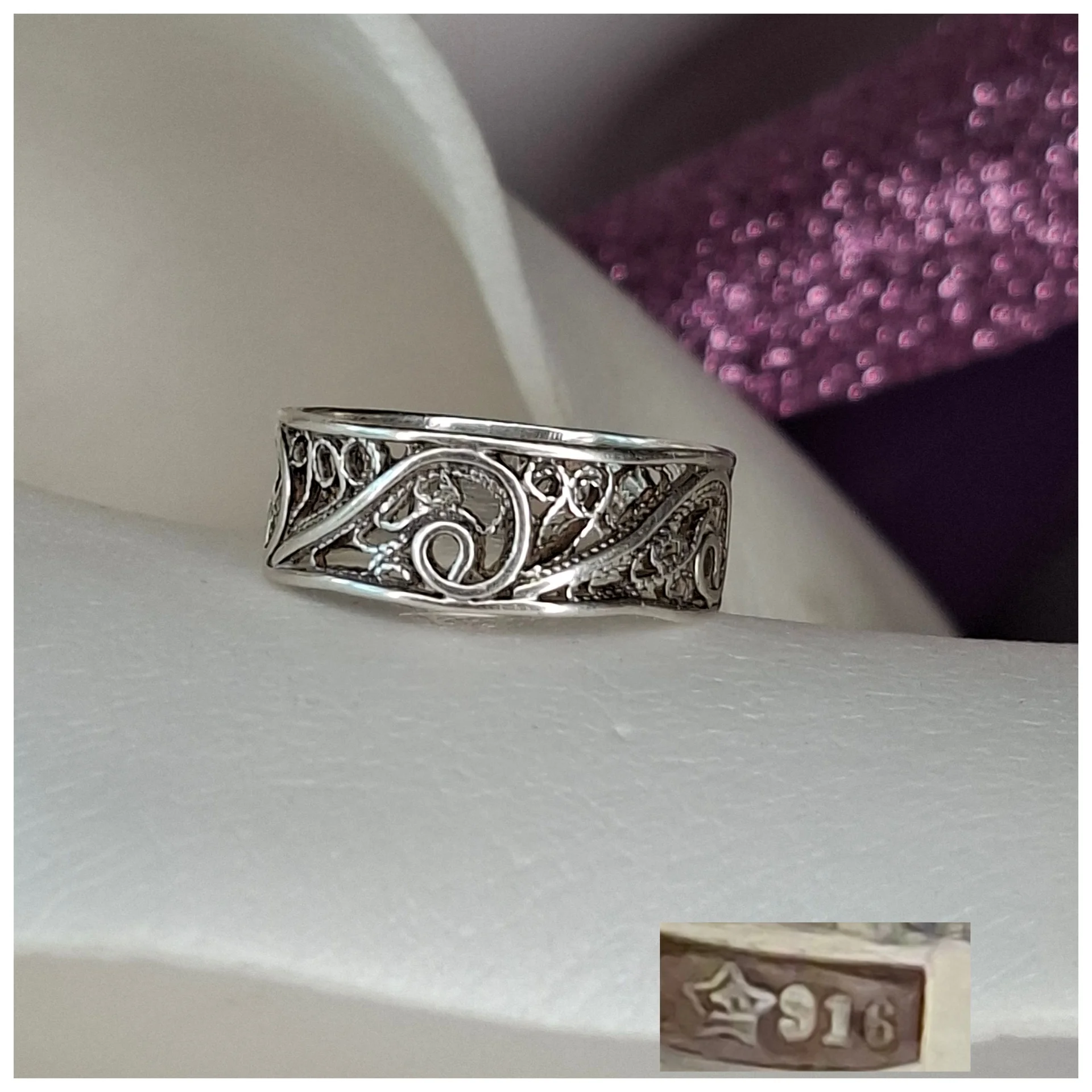 Серебряное кольцо
Ажурное
☆916
проба ссср - миниатюра 2