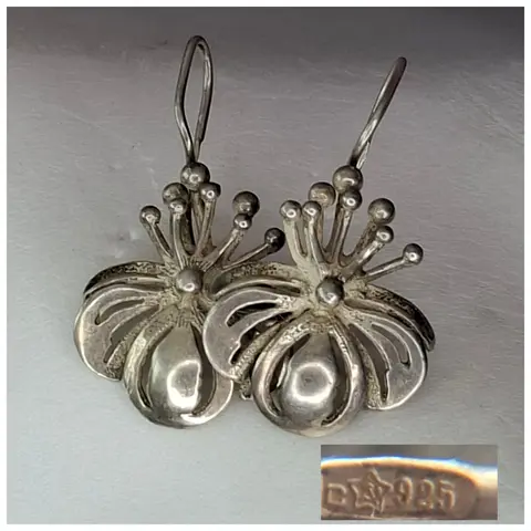 Серебряные серьги
Маки
☆925 проба