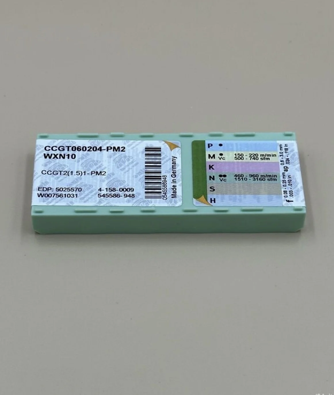 Пластина твердосплавная cnmg120408-NR4 WSM30 - миниатюра 4