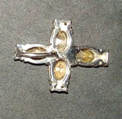 Крестик с природными сапфирами Padparadscha 4.00 c - миниатюра 4