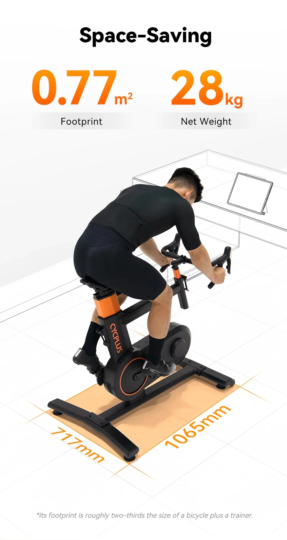 Велосипедный станок Cycplus T7 - миниатюра 4
