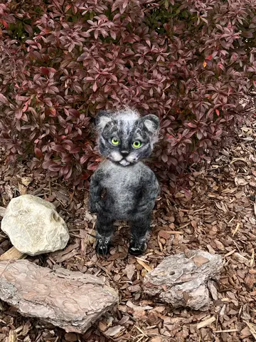 Ручная работа, кот Котофей из шерсти
