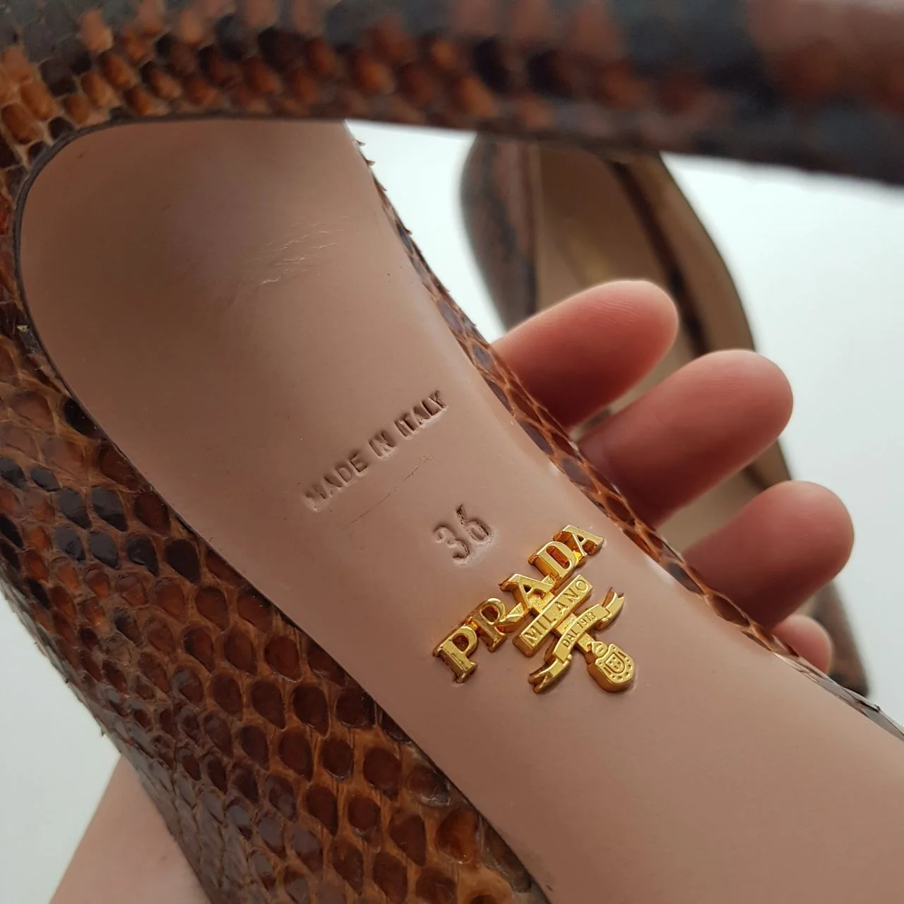 Туфли Prada, питон 36 - миниатюра 3