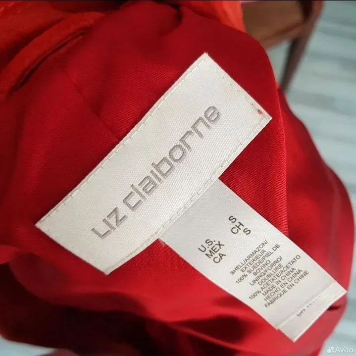 Замшевый пиджак Liz Claiborne S - миниатюра 2
