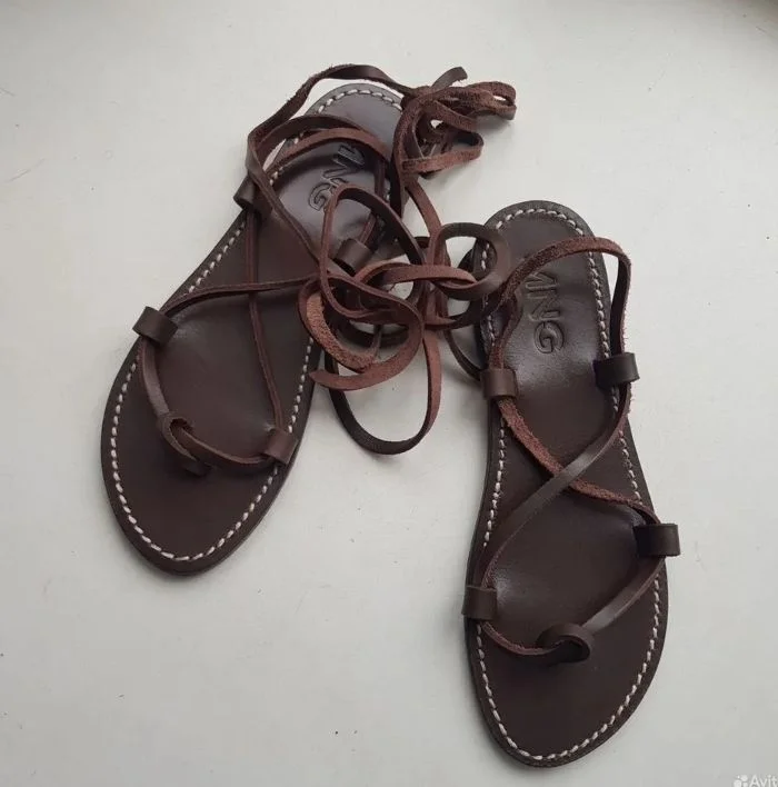 Кожаные сандали Mango 36-37 - изображение 1
