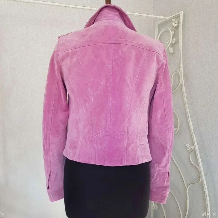 Кожаная куртка, замша vero moda xs-s - миниатюра 3