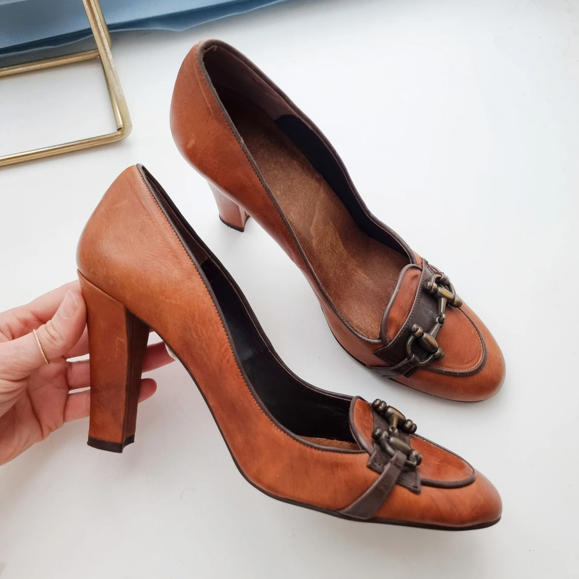Кожаные туфли Zara 40 винтаж - изображение 1