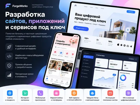 Разработка приложений, сайтов различной сложности