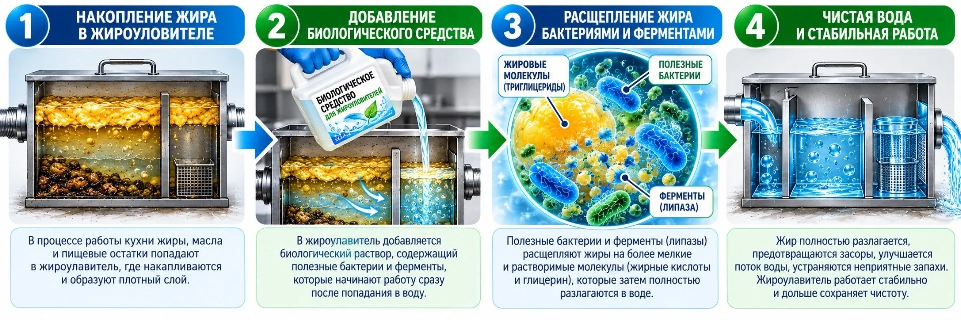 Устранение неприятных запахов в жироуловителе - миниатюра 2