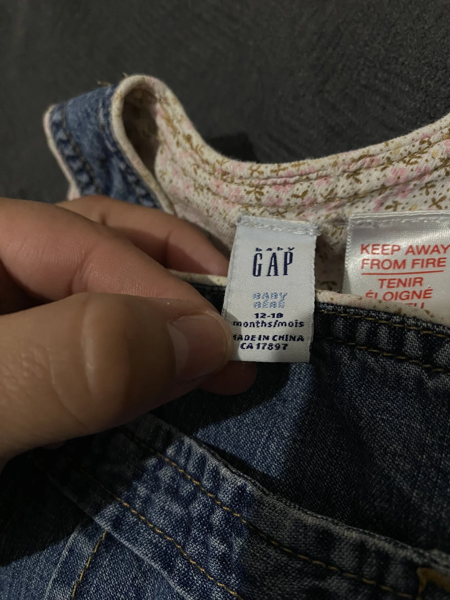 GAP оригинал Джинсовый комбинезон детский - миниатюра 5