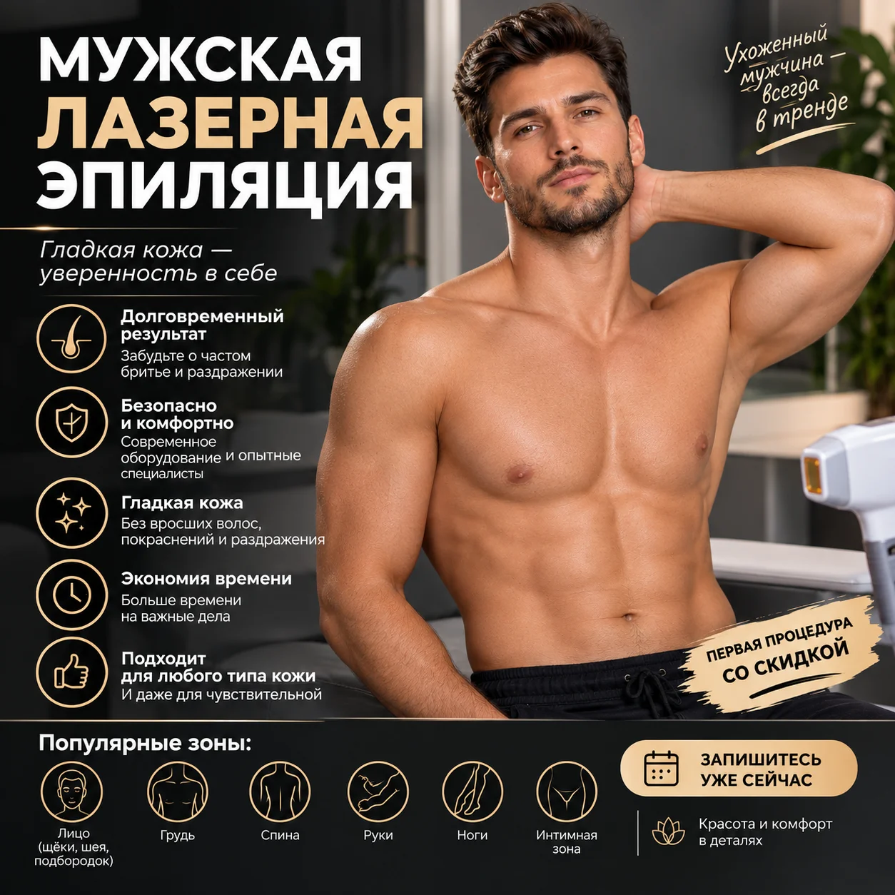 Лазерная эпиляция для мужчин - изображение 1