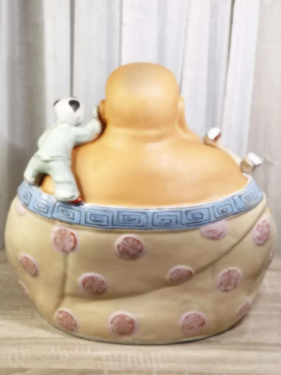 Статуэтка "Хотей с детьми", 40 см, фарфор, Китай 1990г. Новый - миниатюра 5