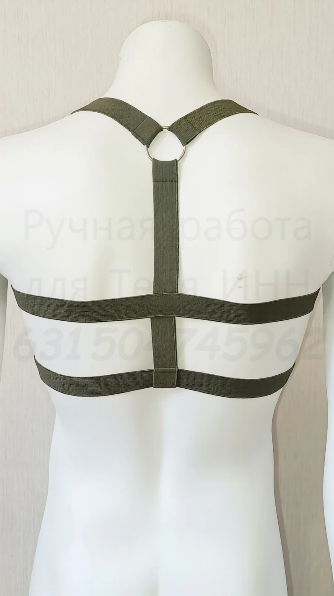 Портупея мужская,Хаки, эластичная, 25 мм - миниатюра 6