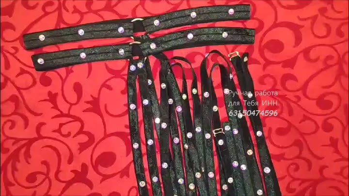Повязки на ноги, Гартеры со стразами - видео 10