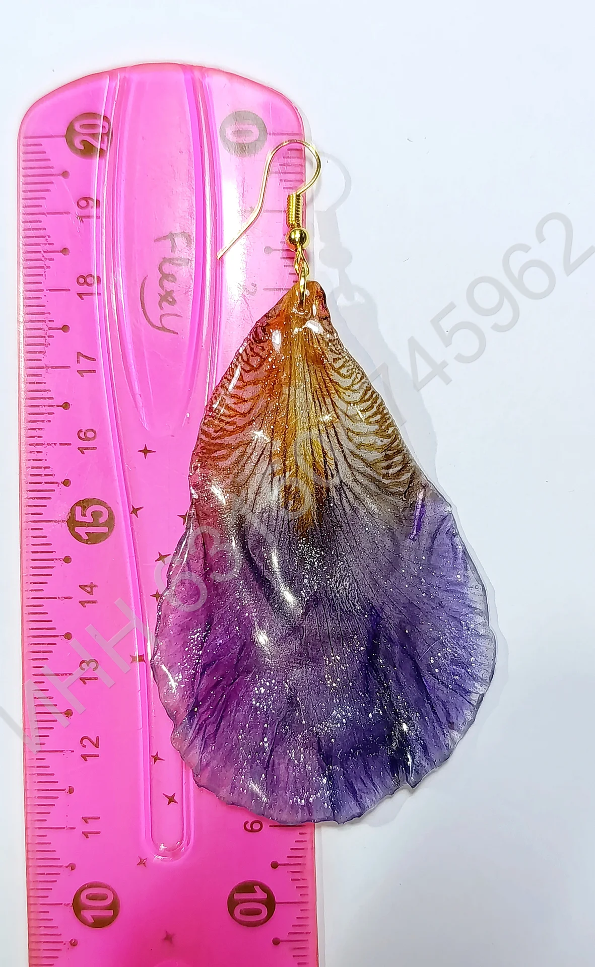 Серьги "Ирисы" из живых лепестков - миниатюра 10