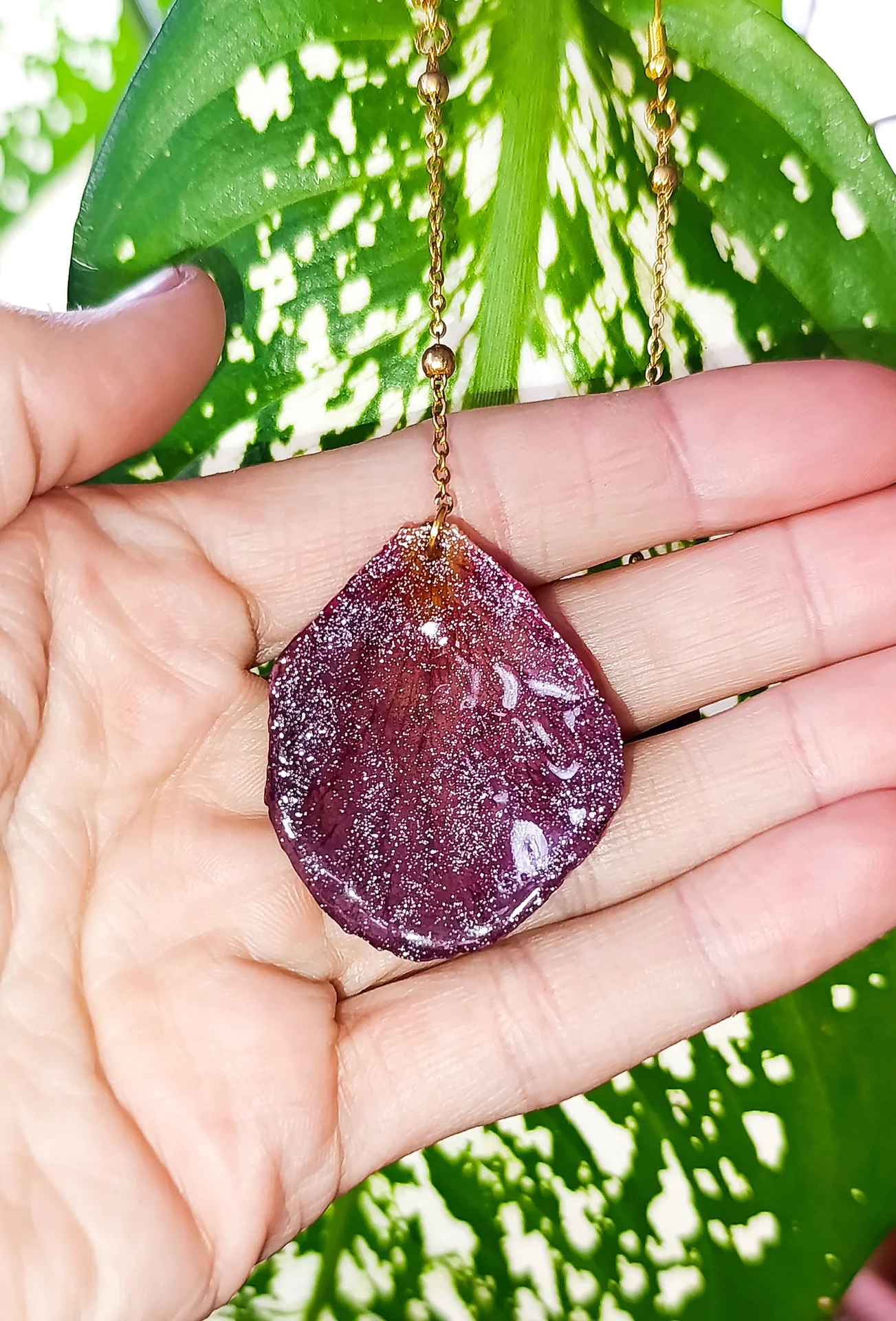 Серьги "Роза" из живых лепестков - миниатюра 9