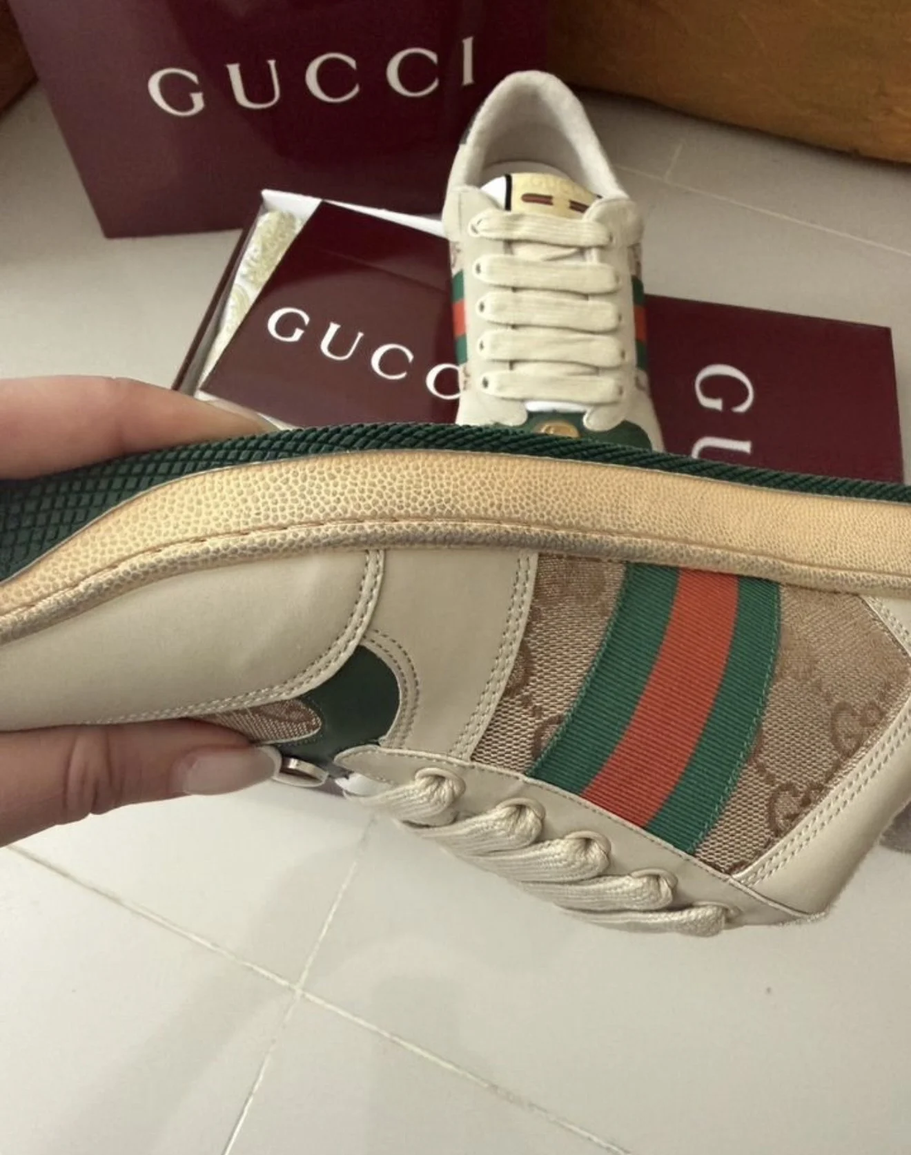 кроссовки gucci screener 39,40,41,42,43,44 - миниатюра 5