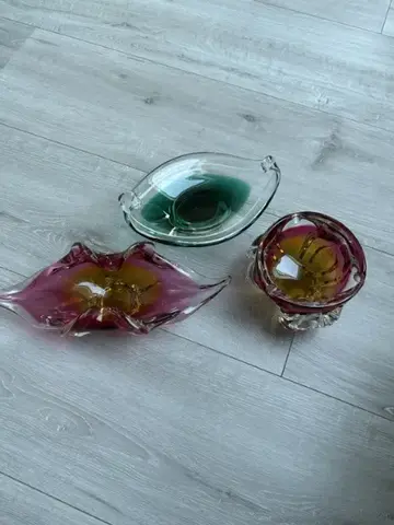 Хрустальный набор, пепельница вазы