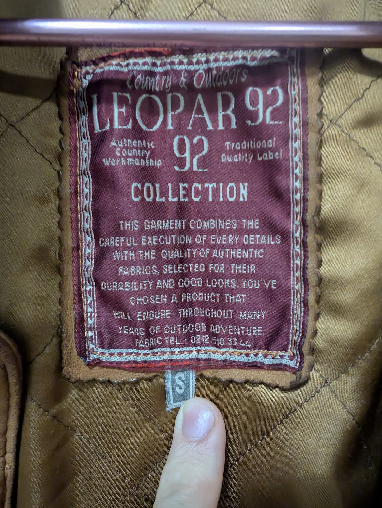 Кожаное пальто винтажное Leopar 92 S - миниатюра 4