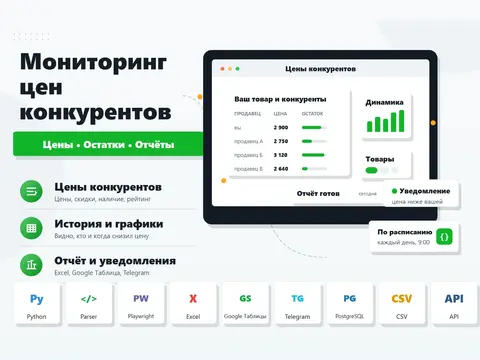 Мониторинг цен конкурентов на маркетплейсах