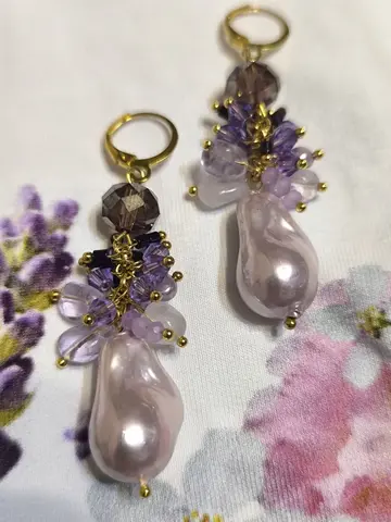 Серьги из барочного жемчуга.