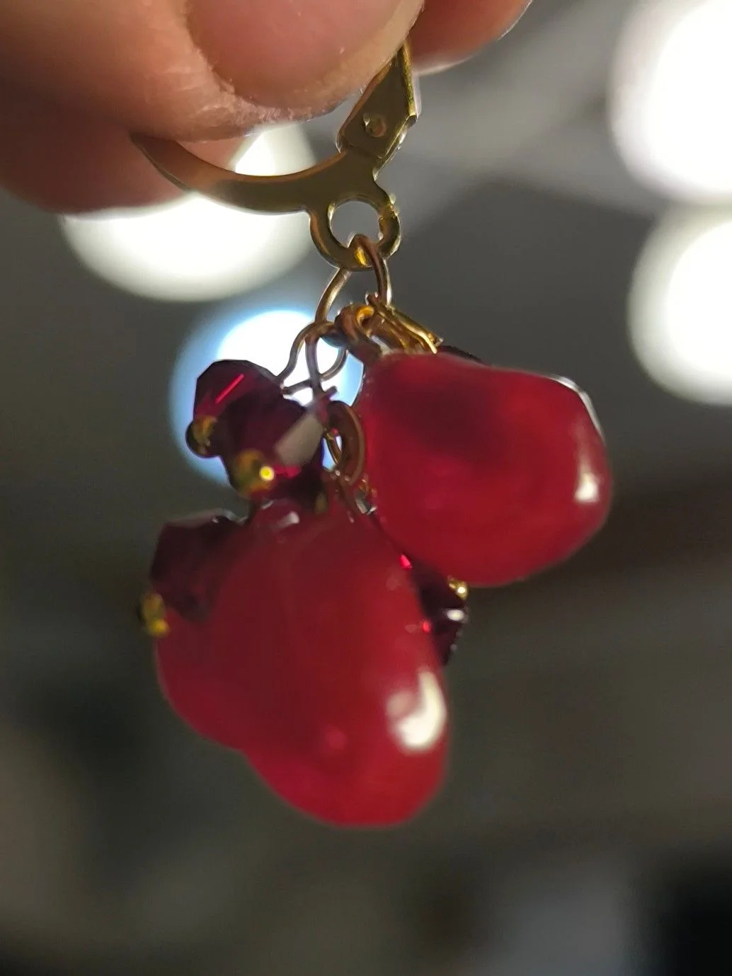 Серьги из УФ полимерной глины - изображение 1