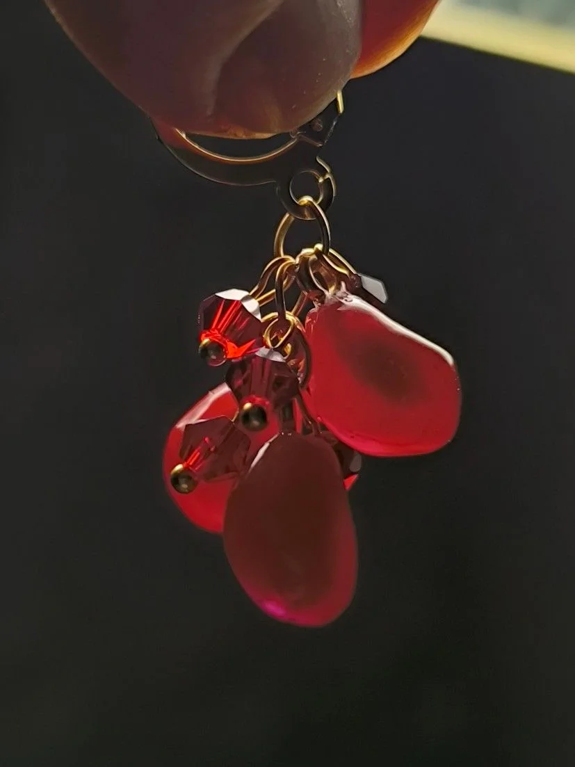 Серьги из УФ полимерной глины - миниатюра 2