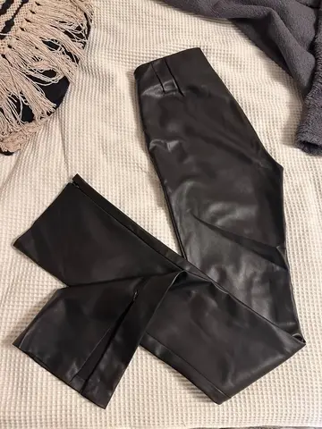 Брюки леггинсы кожаные zara