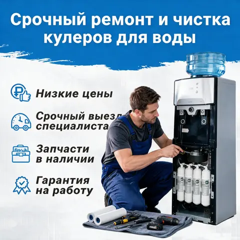 Чистка ремонт кулеров для воды