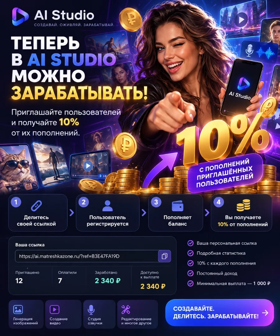 AI STUDIO Matreshkazone - для работы с современными ИИ-инструментами ! - миниатюра 5