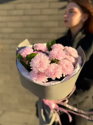 Букет из нежных хризантем «Только для тебя»