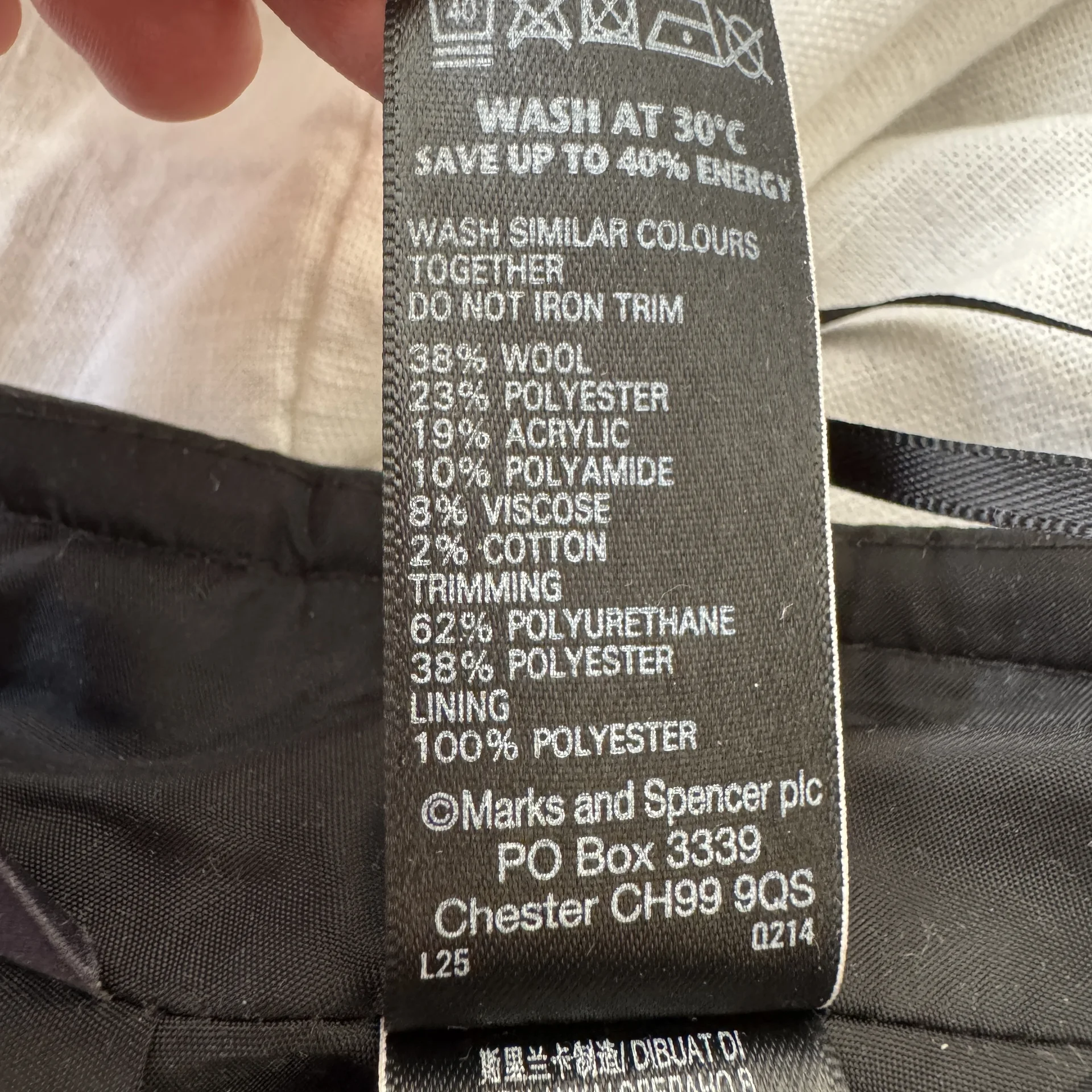Шерстяная юбка в клетку M&S - миниатюра 4