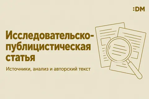 НАПИСАНИЕ ИССЛЕДОВАТЕЛЬСКО-ПУБЛИЦИСТИЧЕСКОЙ СТАТЬИ