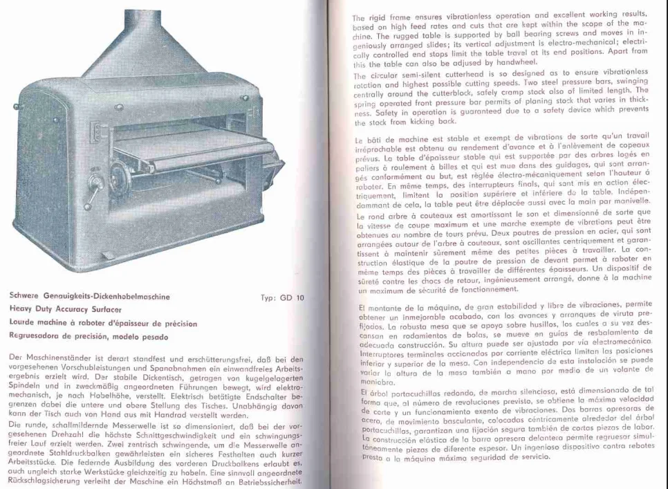 Станок рейсмус 1000мм VEB Standard Markranstädt GD - миниатюра 4