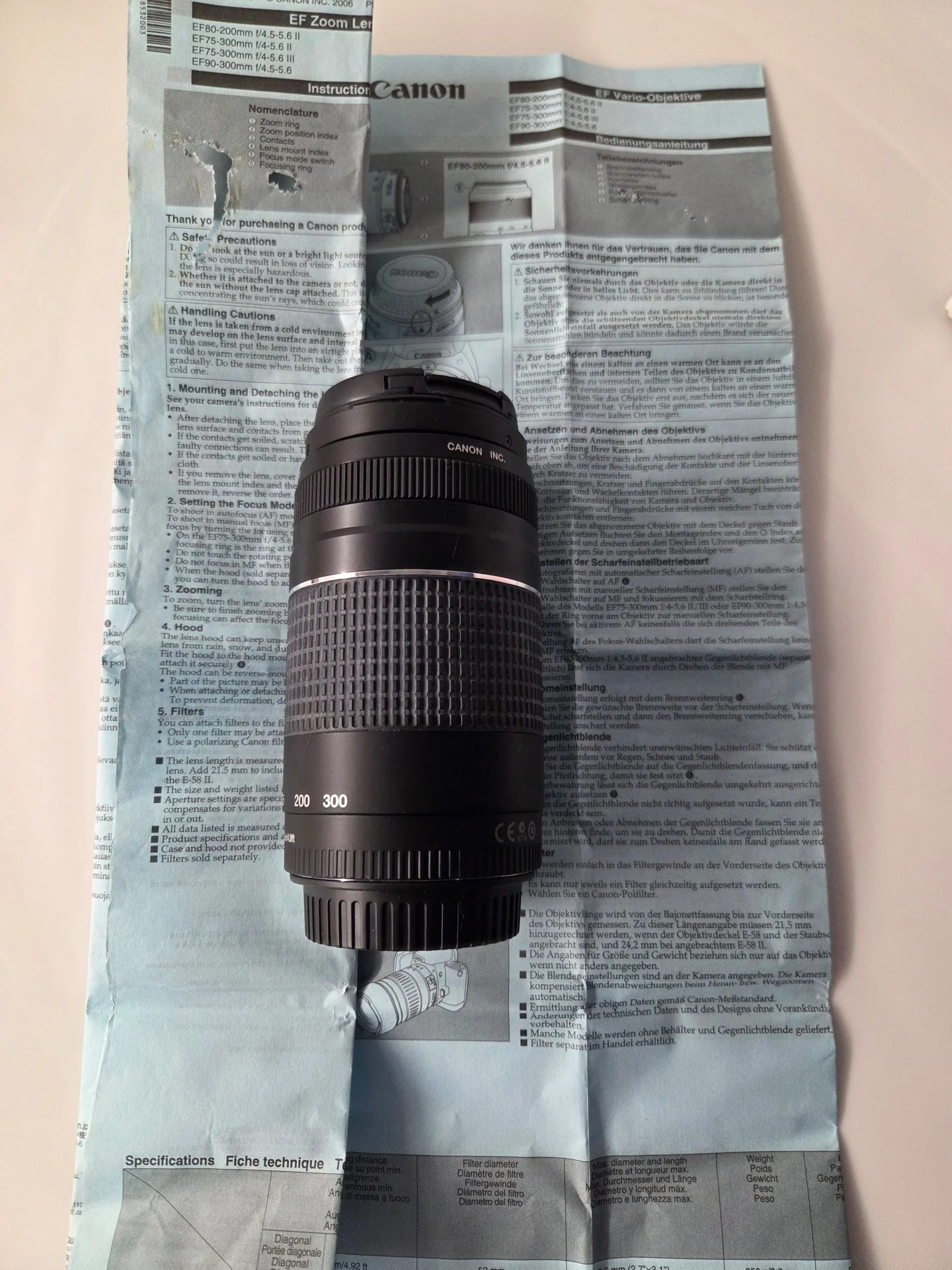 Объектив canon ef 75 300mm - миниатюра 4