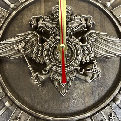 Часы настенные из дерева МВД РФ - миниатюра 5