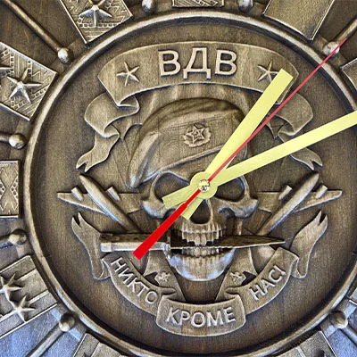 Часы настенные деревянные ВДВ Череп - миниатюра 7