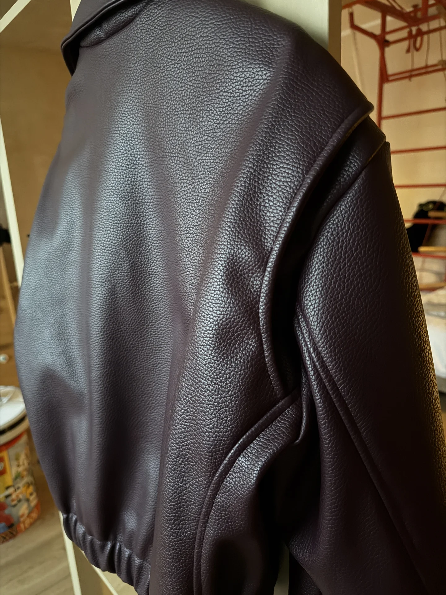 бомбер бордовый zara - миниатюра 8