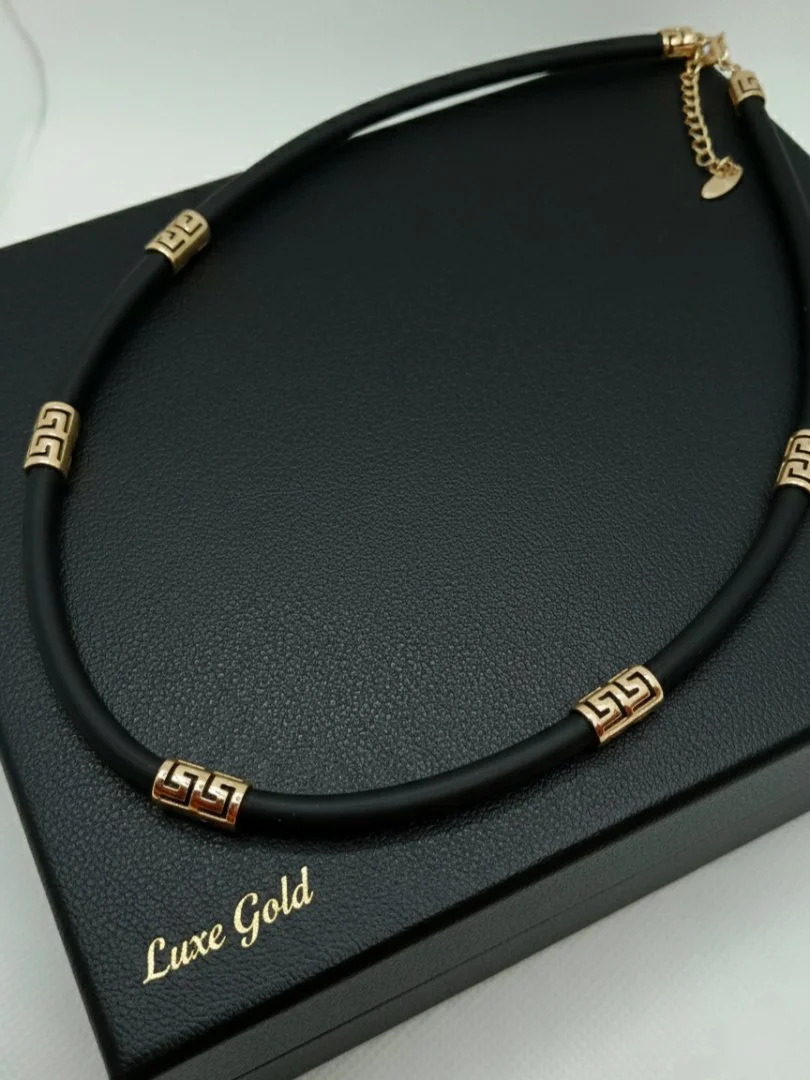 Каучуковый Шнур Luxe Gold Versace Style,ок.50-55см - изображение 1