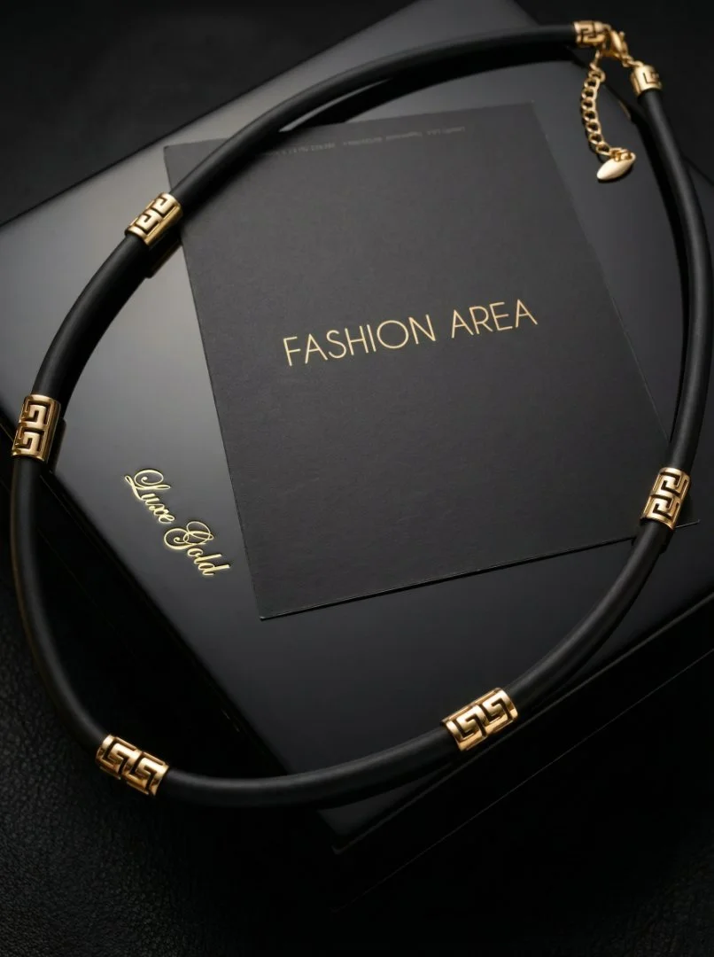 Каучуковый Шнур Luxe Gold Versace Style,ок.50-55см - миниатюра 4